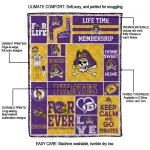 customized east carolina pirates helmet passion purple quilt blanket best selling