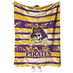 customized east carolina pirates layered florals purple white quilt blanket best selling