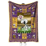 customized east carolina pirates snoopy coach purple quilt blanket best selling