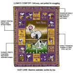 customized east carolina pirates snoopy coach purple quilt blanket best selling