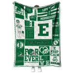 customized eastern michigan eagles helmet passion green quilt blanket best selling