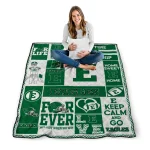 customized eastern michigan eagles helmet passion green quilt blanket best selling