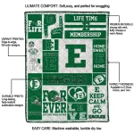 customized eastern michigan eagles helmet passion green quilt blanket best selling