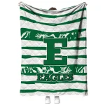 customized eastern michigan eagles layered florals green white quilt blanket best selling
