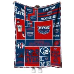 customized florida atlantic owls helmet passion blue quilt blanket best selling