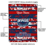 customized florida atlantic owls layered florals blue white quilt blanket best selling
