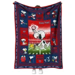 customized florida atlantic owls snoopy coach blue quilt blanket best selling