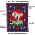 customized florida atlantic owls snoopy coach blue quilt blanket best selling