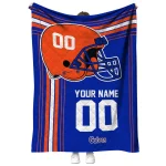 customized florida gators helmet theme blue quilt blanket best selling