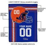 customized florida gators helmet theme blue quilt blanket best selling