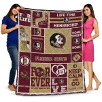 customized florida state seminoles helmet passion garnet quilt blanket best selling