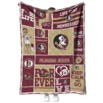 customized florida state seminoles helmet passion garnet quilt blanket best selling
