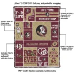 customized florida state seminoles helmet passion garnet quilt blanket best selling