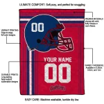 customized fresno state bulldogs helmet theme red quilt blanket best selling