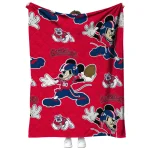 customized fresno state bulldogs mickey football red quilt blanket best selling