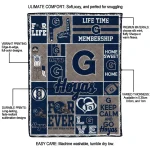 customized georgetown hoyas helmet passion blue quilt blanket best selling