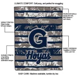 customized georgetown hoyas layered florals blue white quilt blanket best selling