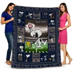customized georgetown hoyas snoopy coach blue quilt blanket best selling