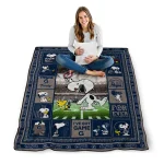 customized georgetown hoyas snoopy coach blue quilt blanket best selling