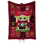 customized georgia bulldogs yody baby pattern red quilt blanket best selling