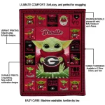 customized georgia bulldogs yody baby pattern red quilt blanket best selling
