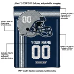 customized georgia southern eagles helmet theme blue quilt blanket best selling