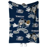 customized georgia southern eagles mickey football blue quilt blanket best selling