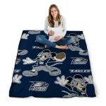 customized georgia southern eagles mickey football blue quilt blanket best selling