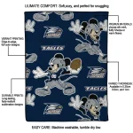 customized georgia southern eagles mickey football blue quilt blanket best selling