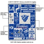 customized georgia state panthers helmet passion blue quilt blanket best selling