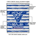 customized georgia state panthers layered florals blue white quilt blanket best selling