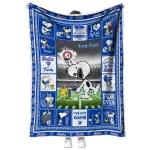 customized georgia state panthers snoopy coach blue quilt blanket best selling