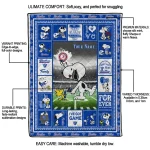 customized georgia state panthers snoopy coach blue quilt blanket best selling