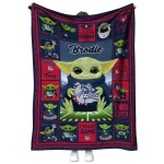 customized gonzaga bulldogs yody baby pattern blue quilt blanket best selling