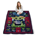 customized gonzaga bulldogs yody baby pattern blue quilt blanket best selling