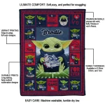 customized gonzaga bulldogs yody baby pattern blue quilt blanket best selling