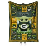 customized green bay packers yody baby pattern green quilt blanket best selling