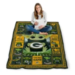 customized green bay packers yody baby pattern green quilt blanket best selling