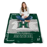 customized hawaii rainbow warriors grunge patch green white quilt blanket best selling