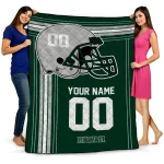 customized hawaii rainbow warriors helmet theme green quilt blanket best selling