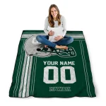 customized hawaii rainbow warriors helmet theme green quilt blanket best selling
