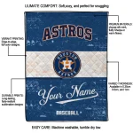 customized houston astros snoopy victory blue white quilt blanket best selling