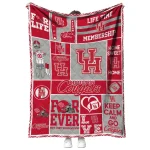 customized houston cougars helmet passion red quilt blanket best selling