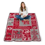customized houston cougars helmet passion red quilt blanket best selling