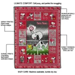 customized houston cougars snoopy coach red quilt blanket best selling