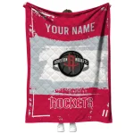 customized houston rockets grunge patch red white quilt blanket best selling