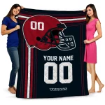 customized houston texans helmet theme blue quilt blanket best selling