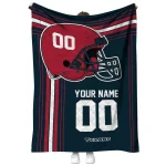 customized houston texans helmet theme blue quilt blanket best selling