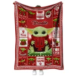 customized indiana hoosiers yody baby pattern red quilt blanket best selling