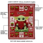 customized indiana hoosiers yody baby pattern red quilt blanket best selling